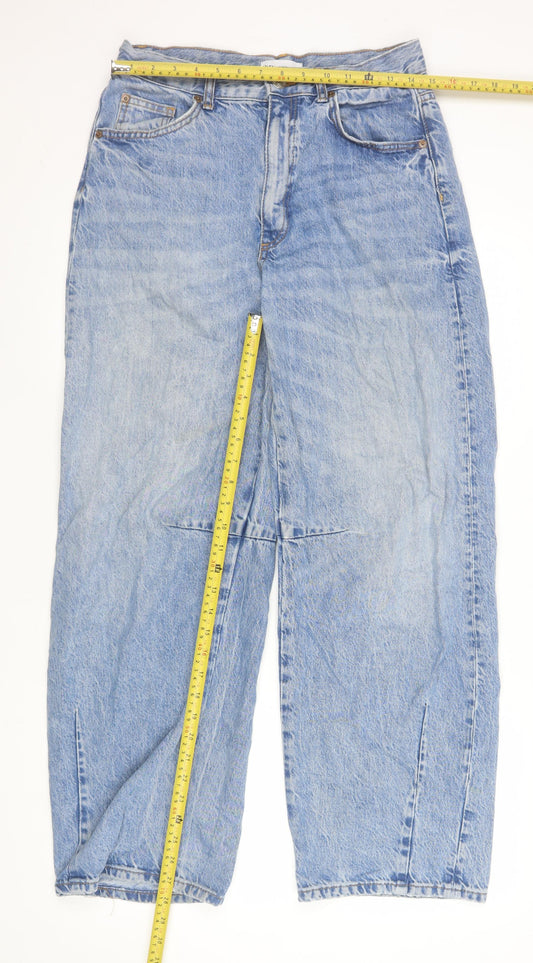 ZARA Women’s Blue High Rise Wide-Leg Jeans Size 6