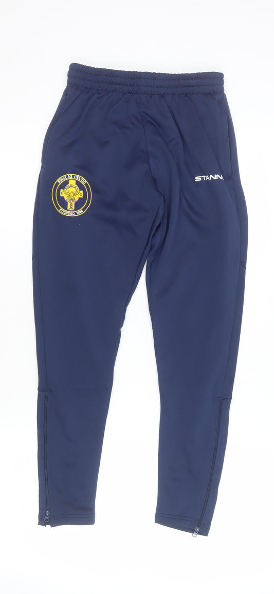 Stanno Teens Blue Track Pants Football Training Trousers Slim Fit 12-13 Years