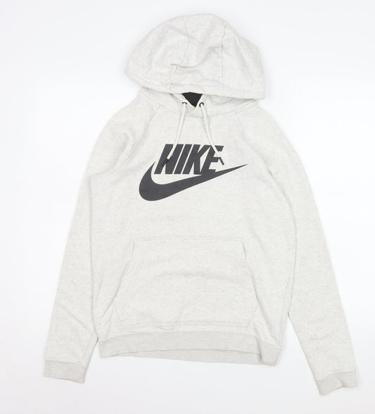 Nike Women’s Grey XS Pullover Hoodie with Logo Print