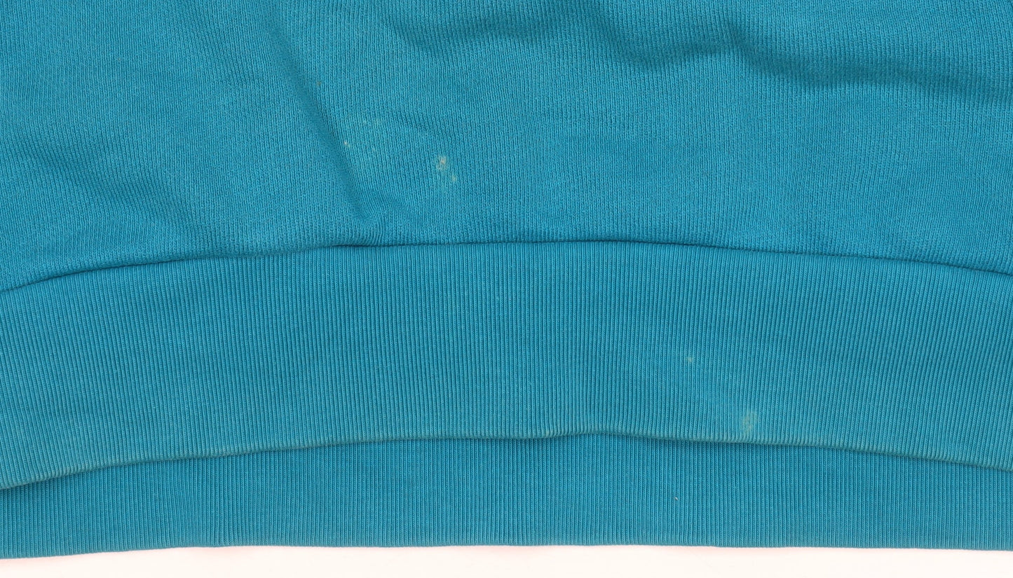 Additional view of Adidas Men Blue Pullover Hoodie Medium Regular Fit Sportswear