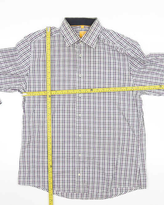 Redmond Men's Multicoloured Check Long Sleeve Non-Iron Cotton Shirt L