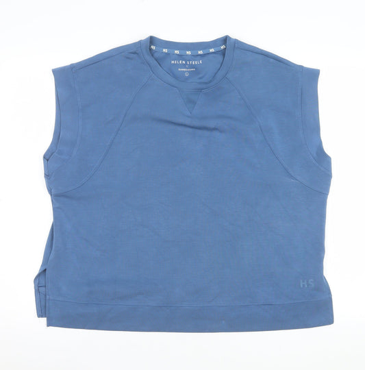 Additional front view of Helen Steele x Dunnes Stores Blue Sleeveless Basic T-Shirt Women’s L