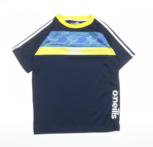 Additional front view of O’Neills boys’ blue quick dry sports t-shirt 10-11 years