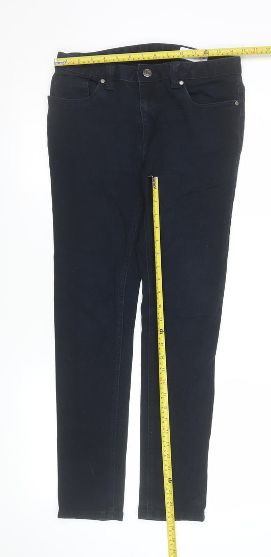Denim Co Women Black Skinny Jeans W30 L32 Cotton Elastane