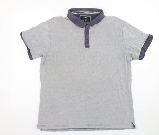 Dunnes Stores Men's Grey Tailored Fit Cotton Polo Shirt XL