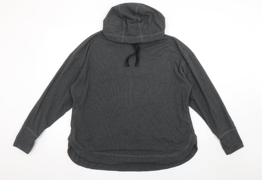 Additional front view of Dunnes Women’s Grey Pullover Hoodie, size L, Polyester Blend