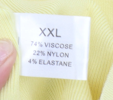Additional view of Linea Women’s Yellow 2XL Lightweight Knit Cardigan