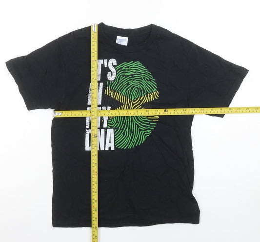 Port & Company Boys Black 9-10 Years Graphic T-Shirt 'It's In My DNA'