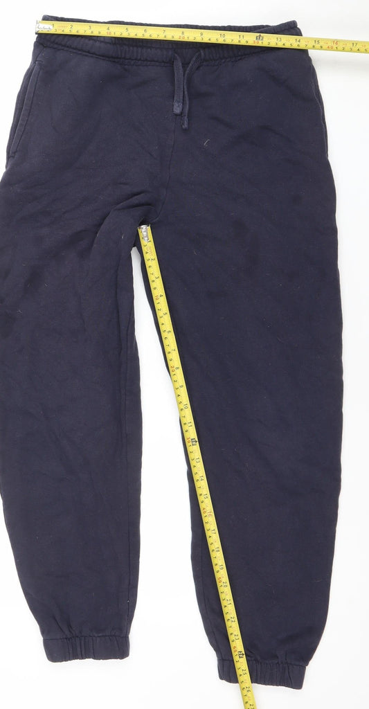 Marks and Spencer Boys Blue Cotton Jogger Sweatpants 13 Years