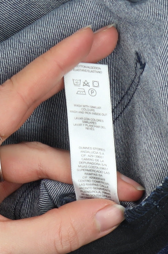 Savida Womens Blue Skinny Mid Rise Stretch Denim Jeans Size 12
