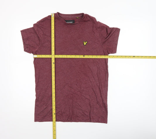 Lyle & Scott Men's Red Cotton Blend Crew Neck T-Shirt Size S