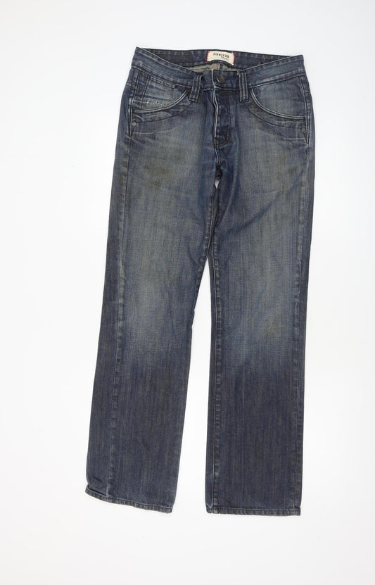 Firetrap Men Blue 30x32 Straight Leg Denim Jeans