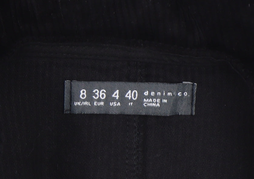 Additional view of Denim Co. Women's Black Corduroy Pinafore Dress, size 8