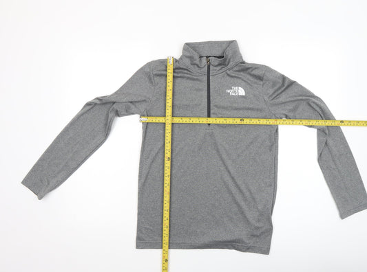 The North Face Boys Grey L 1/4 Zip Pullover Active Top