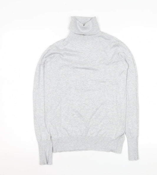 Additional front view of Dunnes Women’s Grey Roll Neck Knit Jumper Medium
