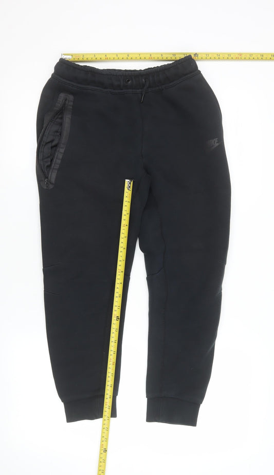 Nike Teens Black Jogger Activewear Trousers L Regular Fit