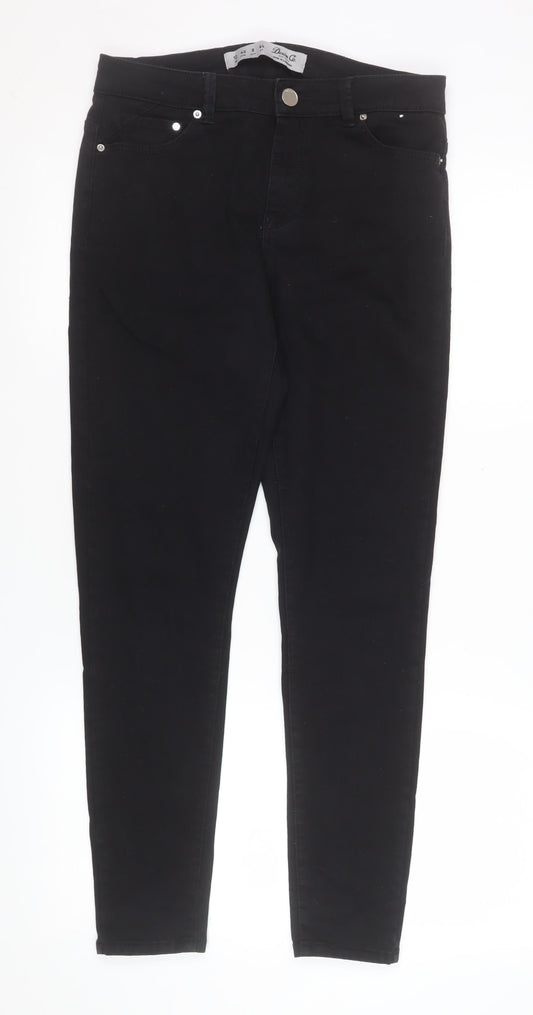 Additional front view of Denim Co. Women’s Black Skinny Jeans, size UK 12, Regular 32in Leg