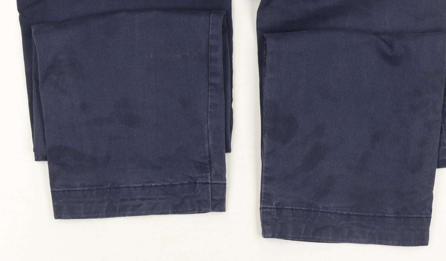 Ted Baker Men's Blue Chino Trousers 34L Cotton Blend Slim Fit