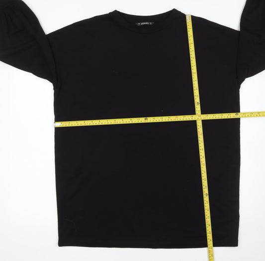 Dunnes Stores Women Black Long Sleeve Crew Neck Jersey Top Size L