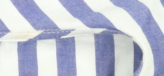 Vero Moda Women Blue Striped Cotton Bell Sleeve Tunic Blouse M