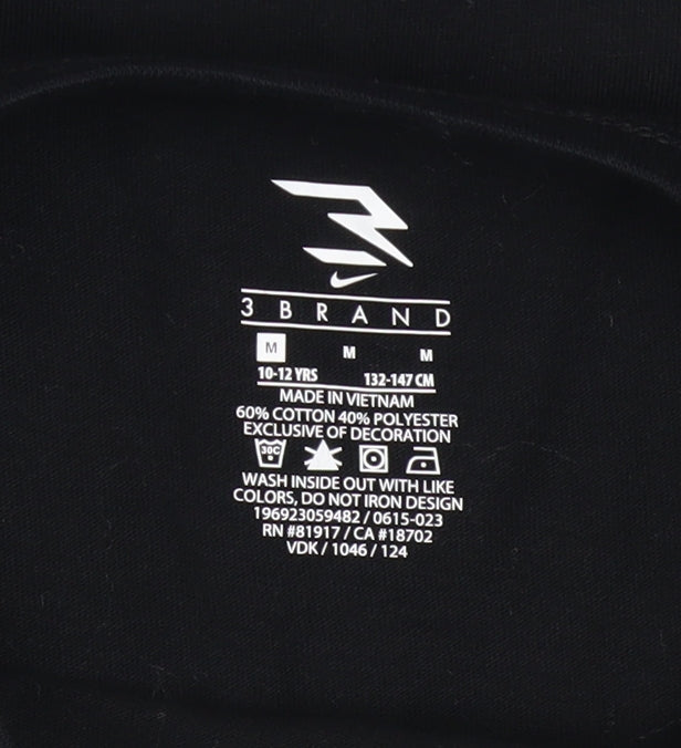 Nike Boys Black Graphic Logo Short Sleeve Cotton Blend T-Shirt 10-12 Yrs