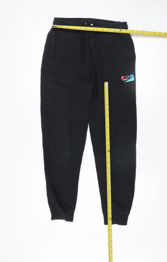 Nike Men's Black XS Jogger Fleece Trousers with Drawstring Waist
