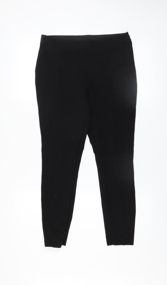 Additional front view of Dunnes Women Black Slim Fit Stretch Leggings M