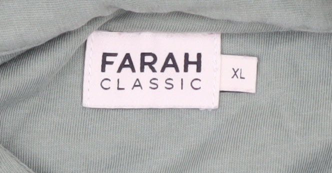 Farah Classic Men's Green XL Cotton Polo Shirt