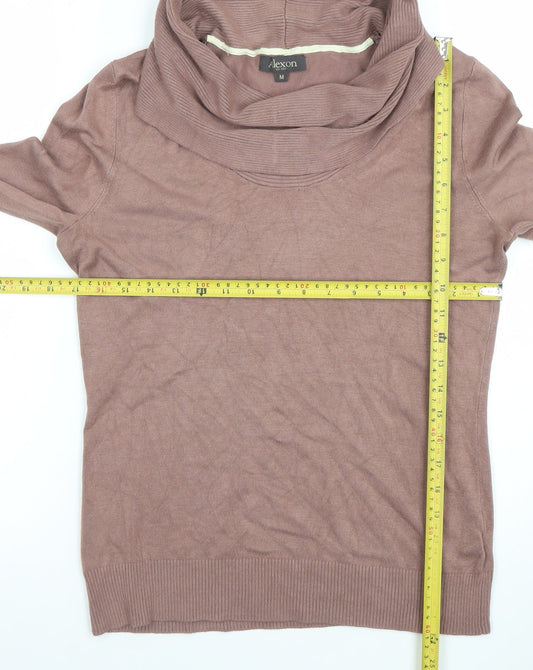 Alexon Womens Brown Cowl Neck Long Sleeve Pullover Jumper Size M