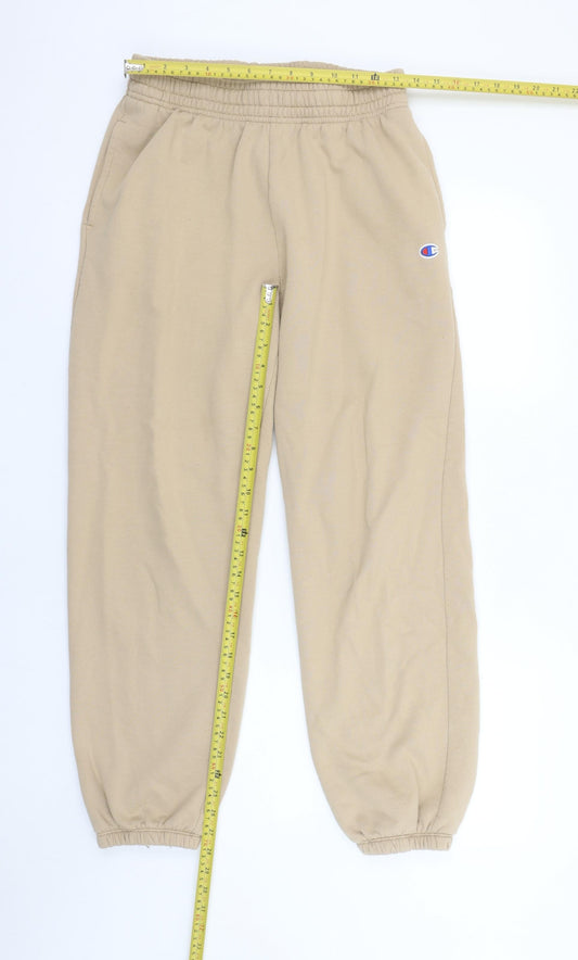 Champion Womens Beige Sweatpants M Elastic Waist Fleece Joggers