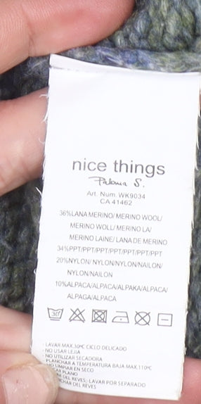 Nice Things Paloma S Women Green Roll Neck Wool Alpaca Jumper Size S