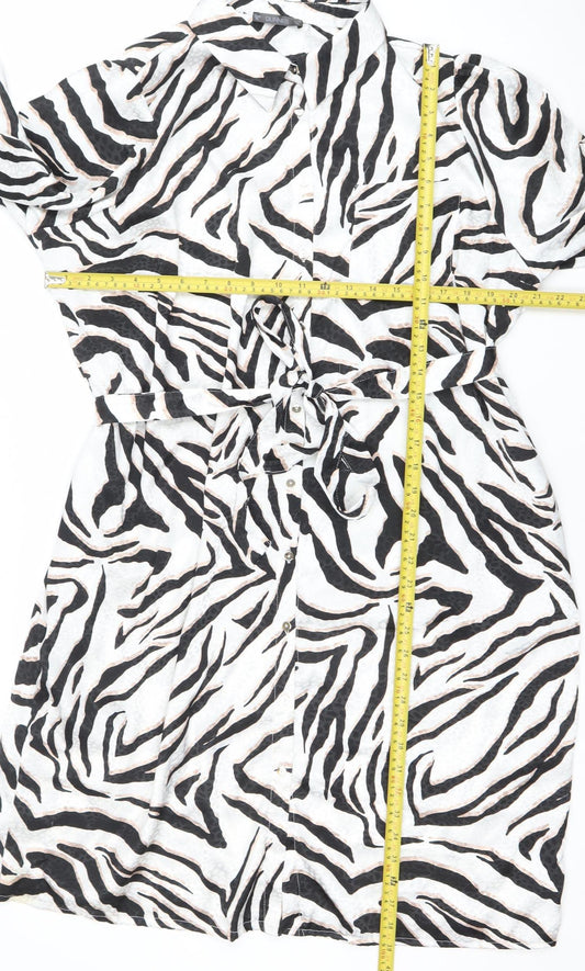 Dunnes Women’s Zebra Print Wrap Dress XL Sleeveless V-Neck