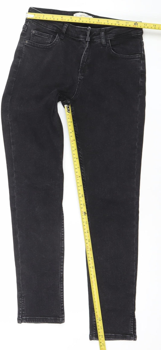 Mango Women’s Black Slim Fit Stretch Denim Jeans Size 8