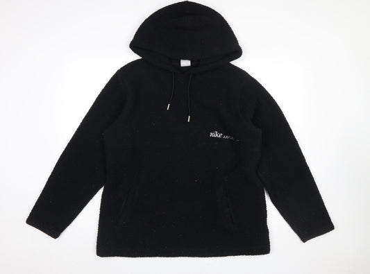 Nike Women’s Black Therma-Fit Fleece Pullover Hoodie Size L