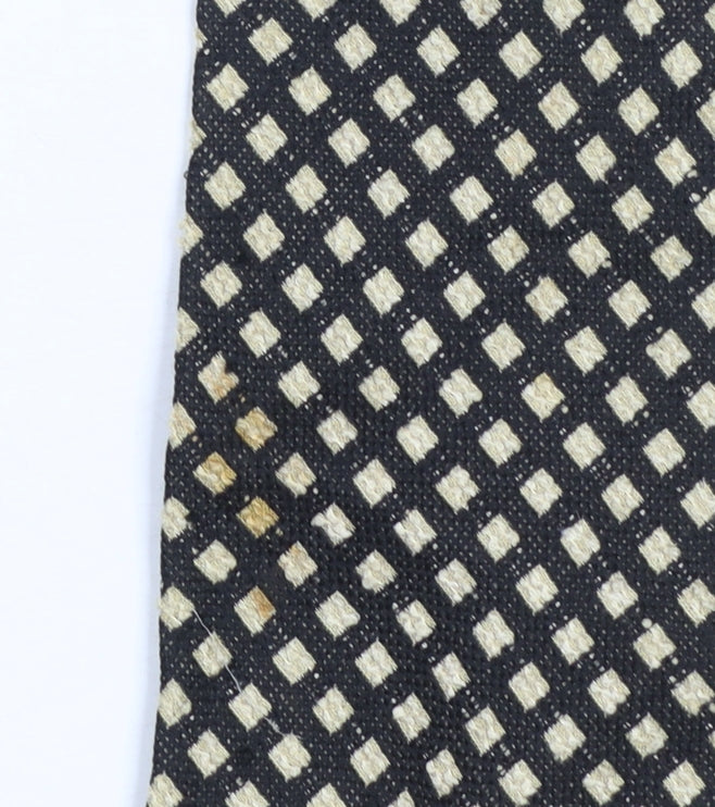 Hugo Boss Men's Black Geometric Silk Designer Tie One Size