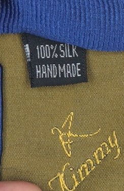Kimmy Custom Tailor Men Blue Handmade Silk Slim Tie