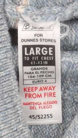 Additional view of Dunnes Men's Grey Striped V-Neck Wool Blend Jumper, size L