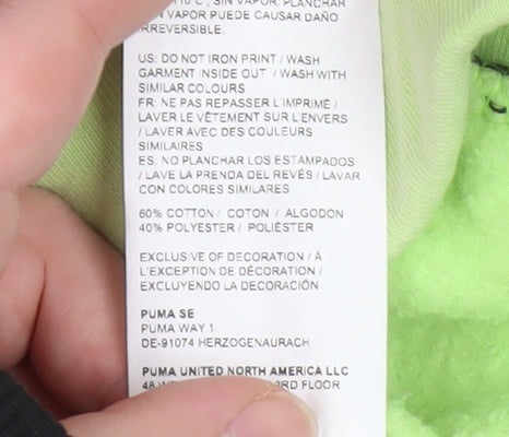 Additional view of Puma women’s green hooded pullover sweatshirt xl cotton blend