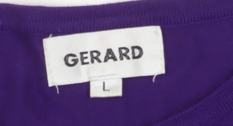 Additional view of Gerard Women Purple Sequin Butterfly Pullover Sweater L