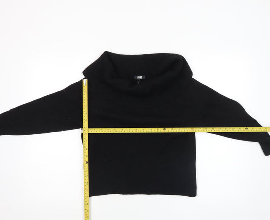 Paige Womens Black Wool Blend Cowl Neck Jumper Size S