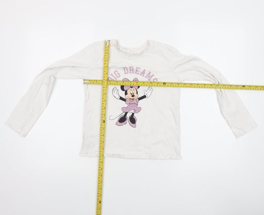 MNG Disney Girls White Long Sleeve Minnie Mouse T-Shirt 9-10 Years