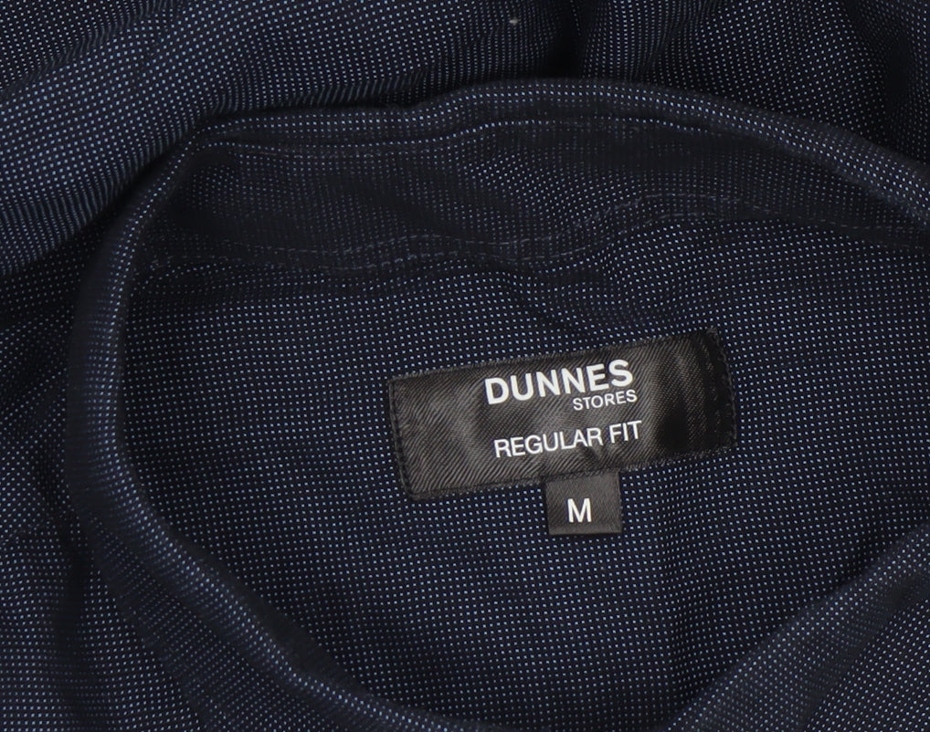 Dunnes Stores Men’s Blue Regular Fit Long Sleeve Button-Up Shirt M