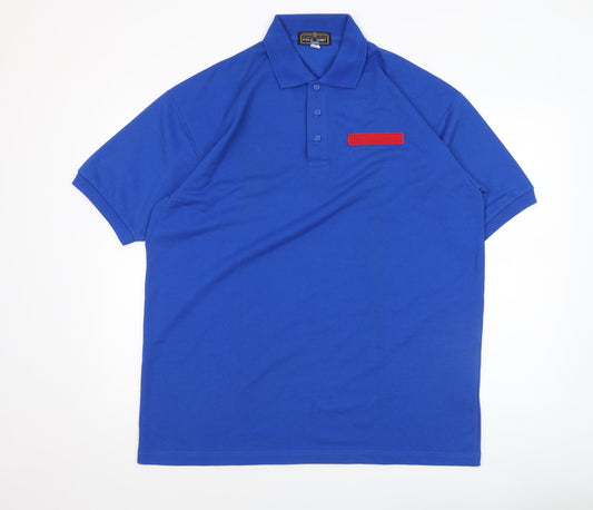 ARCO Workwear Blue Men's L Polo Shirt Polyester Cotton