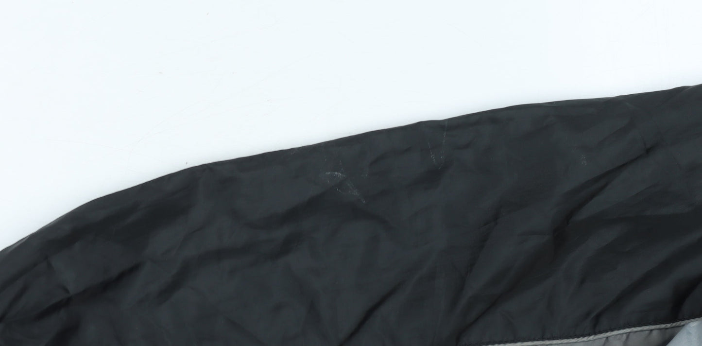 Additional view of Umbro boys’ black grey track jacket, size 9, years polyester lightweight