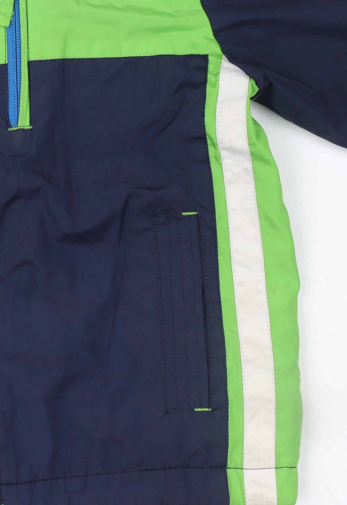 Additional view of London Fog boys’ blue and green hooded puffer jacket 6 years