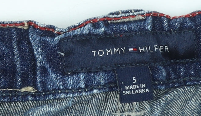 Tommy Hilfiger Boys Blue Straight Leg Jeans 5 Years Adjustable Waist