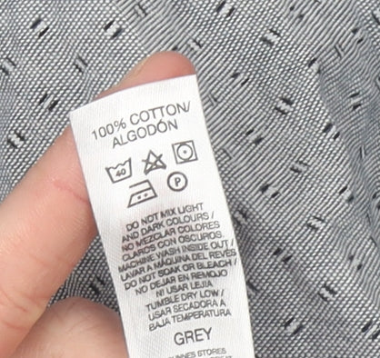 Additional view of Dunnes Men's Grey 2XL Regular Fit Long Sleeve Cotton Shirt