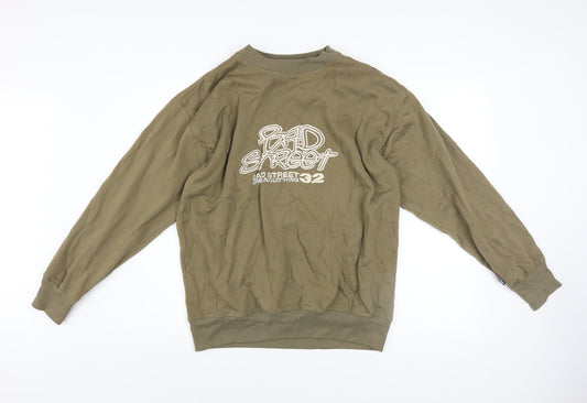 Bad Street Men’s Brown Pullover Sweatshirt Size M Graphic Print