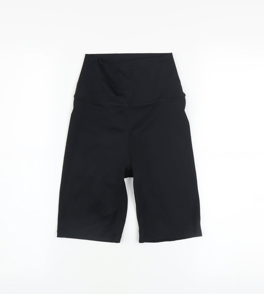 Additional front view of Dunnes Women's Black XS Biker Style Activewear Shorts