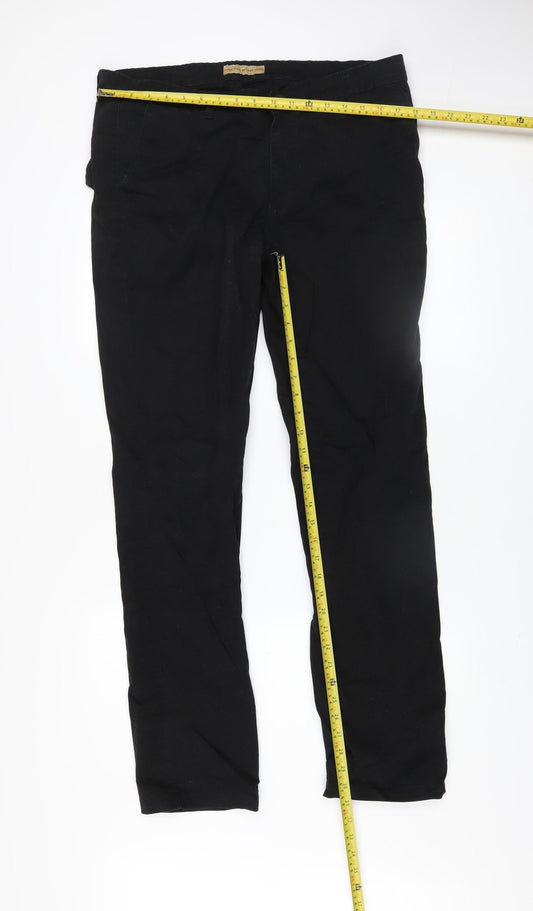 Tom Becker Men's Black Cotton Chino Trousers Size 36 Regular